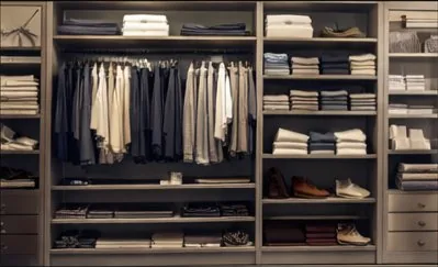 Organisierter Kleiderschrank